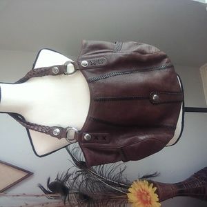 Brighton brown pebbled leather Hobo Purse